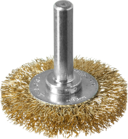 Щетка дисковая для дрели, витая латунированная стальная проволока 0.3мм. 38мм ''Профессионал''. ЗУБР 3520-038_z02