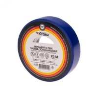 Изолента ПВХ KRANZ профессиональная, 0.18х19 мм, 20 м, синяя 10шт Kranz KR-09-2805