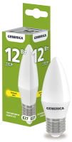 Лампа светодиодная C35 свеча 12Вт 230В 3000К E27 GENERICA IEK LL-C35-12-230-30-E27-G