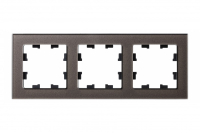 Рамка трехпостовая ATLASDESIGN NATURE, СТЕКЛО МОККО Systeme Electric ATN320603