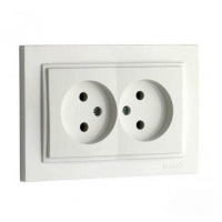 Розетка двойная без земли Mono Electric Despina 16А 250В слоновая кость 102-010005-121