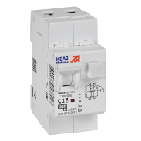 Выключатель автоматический дифференциального тока АВДТ с защитой от сверхтоков 2П 16А 30мА AC 4.5кА OptiDin D63-22C16-AC-У3 КЭАЗ 328098