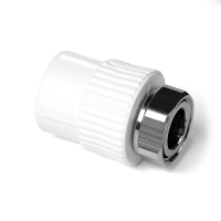 Муфта комбинированная 20 х 3/4' с накидной гайкой полипропиленовая PPR белый PRO AQUA PA29010