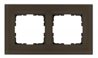 Рамка 2-постовая стекло цвет Каперсовый Jasmart G1002GT