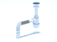 Сифон для умывальника АНИ 1 1/2' x 40 c гибкой трубой 40х40 АНИ пласт C0105