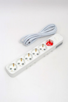 Удлинитель с/з 6вх с защитными шторками с включателем ELBI Myra 527-010203-612