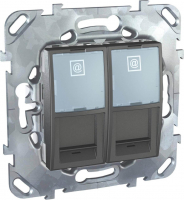 Розетка компьютерная 2хRJ45 Schneider Electric Unica MGU5.2020.12ZD
