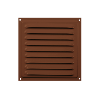 Решетка вентиляционная вытяжная стальная 2525, цвет коричневый ZERNBERG 10225331 00-022533