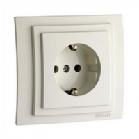 Розетка с заземлением Mono Electric Despina-Larissa 16А 250В слоновая кость 500-000121-117