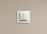 ETIKA Выключатель двухклавишный с подсветкой белый безвинтовые зажимы 10АХ Legrand/Daccord 672204