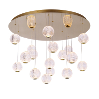 Подвесная люстра DeLight Collection Elliot Diamante MD20001012-17A gold