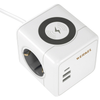 Розеточный блок 3-местный + 3 USB + беспроводная зарядка Werkel 4690389204265 W6513501 a066454