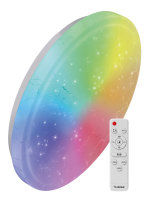 Светильник светодиодный ДБО-75 настенно-потолочный управляемый FROST-RGB 230В 3000-6500K 4400Лм 495х85мм с RGB подсветкой Космос KSFrosRGB75W