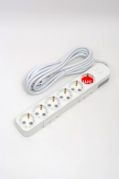 Удлинитель с/з 6вх с защитными шторками с включателем ELBI Myra 527-010205-622