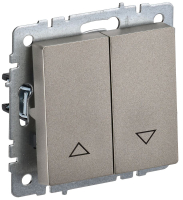 BRITE Выключатель жалюзи 10А ВС10-1-5-БрШ шампань IEK BR-V15-0-10-K37