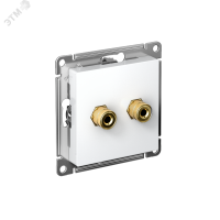 Аудиорозетка ATLASDESIGN двухместная белый Systeme Electric ATN000187