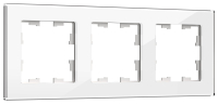 BRITE Рамка 3 поста РУ-3-2-БрБ стекло белый IEK BR-M32-G-K01