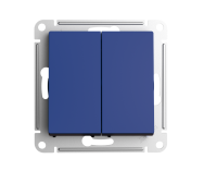 ATLASDESIGN выключатель двухклавишный, сх.5, 10АХ, механизм, АКВАМАРИН Systeme Electric ATN001151