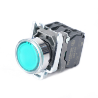 Кнопка SB4 с подсветкой в сборе модульная 22мм зеленая металл 24ВDC 1НО+1НЗ Systeme Electric SB4BW33B5