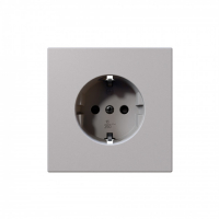 Розетка SCHUKO с защитными шторками 16A 250V 2P+T, цвет Белый матовый (soft touch) Jasmart FD5501PWM