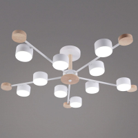 Люстра на штанге Reluce 03751-0.3-10 WT+WOOD GX53