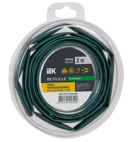 Трубка термоусадочная ТТУ нг-LS 3/1.5 зеленая (2м/упак) IEK UDR12-003-D15-002-K06-T