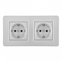 Розетка Arte Milano SET16-2-40-1х2 silver SET16-2-40-1x2 silver