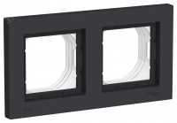ATLASDESIGN AQUA 2-постовая РАМКА IP44, КАРБОН Systeme Electric ATN441002