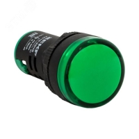 Лампа AD16-22HS LED матрица 22мм зеленый EKF ledm-ad16-g