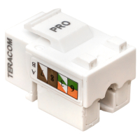 Модуль Keystone TERACOM PRO Cat.5E RJ-45 неэкранированный 110 IDC 90 градусов белый EKF TRP-KSTN-90D-5EUTP-WH