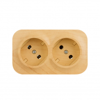Quteo розетка двойная без заземления без шторок   -16 A-250 В IP 20 - Дерево Legrand/Daccord 782281