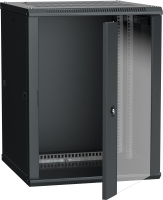 Шкаф настенный 19' LINEA W 12U 600х600мм стеклянная дверь RAL9005 ITK LWR5-12U66-GF