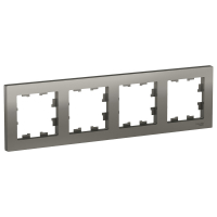 Рамка 4-ая, универсальная Systeme Electric AtlasDesign Сталь ATN000904