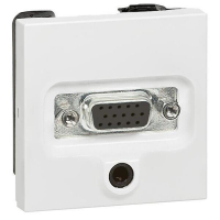 Розетка аудио/видео HD15+Jack3.5 Legrand Valena белая 770082