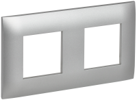 SKANDY Рамка 2-местная SK-F02S серебряный IEK SK-M22-K23