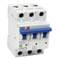 Выключатель автоматический трехполюсный 50А C 10кА AC OptiDin BM63-3C50-10-УХЛ3 КЭАЗ 249164