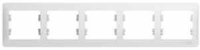 GLOSSA PRO 5-постовая РАМКА. горизонтальная. БЕЛЫЙ Systeme Electric GSL000105RU