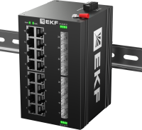Коммутатор промышленный неуправляемый U-8GX/SFP-16GT, 8 портов 1000Base-X SFP, 16 портов 10/100/1000Base-T(X) RJ45, монтаж на динрейку TSX EKF TSX-U-8GX/SFP-16GT