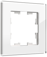 BRITE Рамка 1 пост РУ-1-2-БрБ стекло белый IEK BR-M12-G-K01