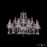 Подвесная люстра Bohemia Ivele Crystal 1413/10+5/300 G Leafs
