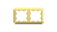 ATLASDESIGN ANTIQUE 2-постовая рамка, универсальная, ЗОЛОТО Systeme Electric ATN101602
