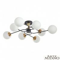 Потолочная люстра Arte Milano Neapolis 276808/8 BK/GD