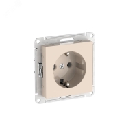 ATLASDESIGN РОЗЕТКА с заземлением, 16А, быстрозажимные клеммы, БЕЖЕВЫЙ Systeme Electric ATN000243S