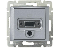 Розетка аудио/видео HD15+Jack3.5 Legrand Valena алюминий 770282