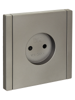 FORTE&PIANO Розетка 1-местная без заземления с защитными шторками винтовое крепление 10А FP517 сталь IEK FP-R13-10-K46