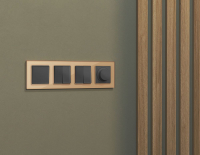 Комплект механизма 2-клавишного перекрестного выключателя 10A-250V Alfa Графит мягкое касание Quant Ambrella Volt MA903030 (AP9030, VM125)