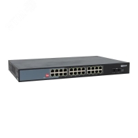 Коммутатор промышленный неуправляемый U-2GX/SFP-24GTP-R, 2 порта 1000Base-X SFP, 24 порта 10/100/1000Base-T(X) RJ45 c PoE, монтаж в 19'' стойку TSX EKF TSX-U-2GX/SFP-24GTP-R