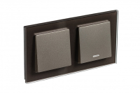 Рамка двухпостовая ATLASDESIGN NATURE, СТЕКЛО МОККО Systeme Electric ATN320602