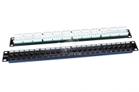Патч-панель 19' 1U 24 порта RJ45 категория 5e Dual IDC ROHS черный Hyperline 246095