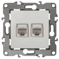 Розетка информационная двойная 2XRJ45 Эра 12-3108-01 Б0014729